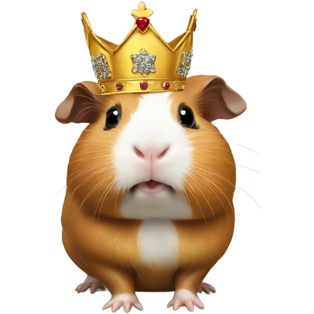 Guinea pig wearing a crown emoji