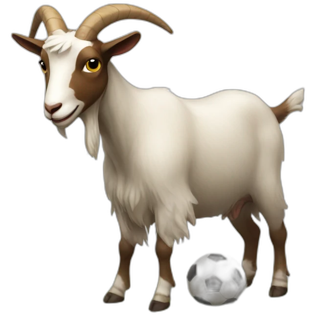 Goat playing football emoji
