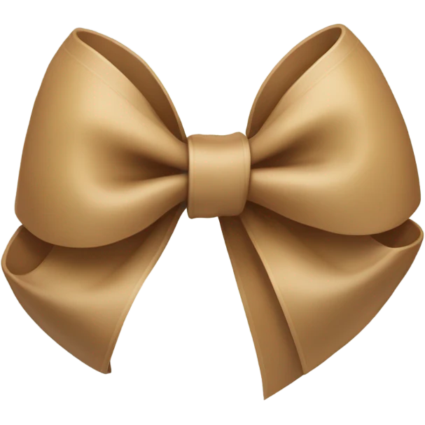 Tan bow emoji