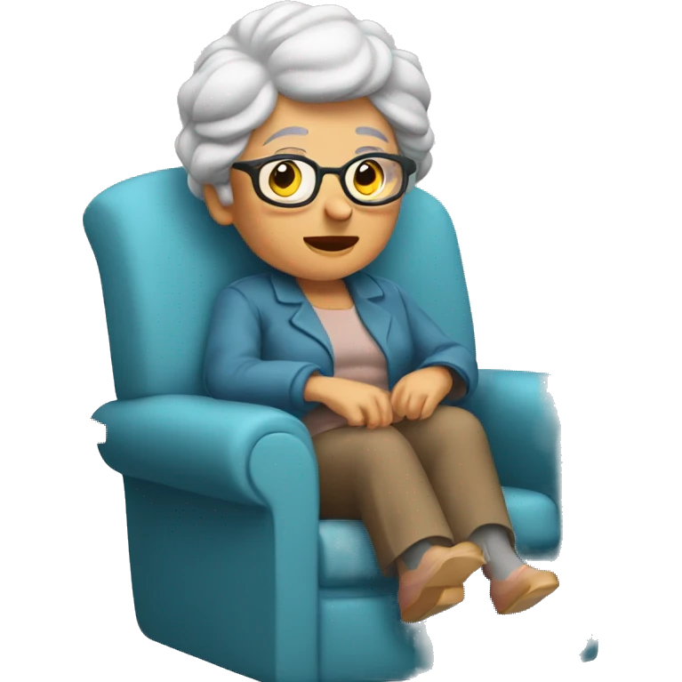 grandma rolling in her chair emoji