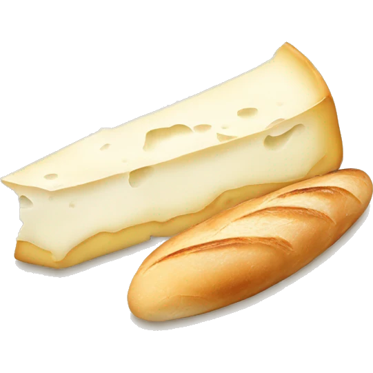 Brie cheese with baguette emoji