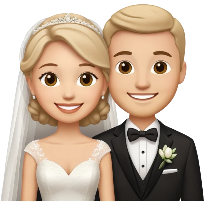 Bride and groom wedding couple emoji