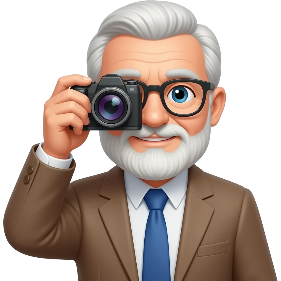 grandpa take a photo emoji