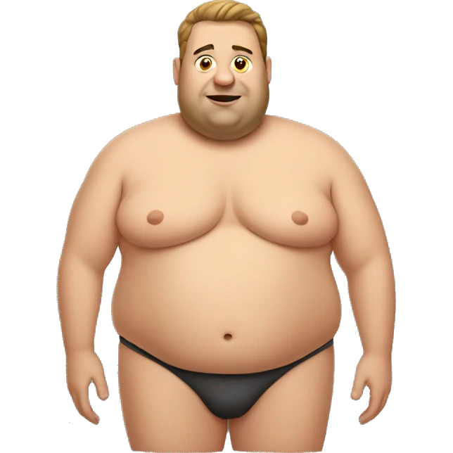 Fat man with boobs  emoji