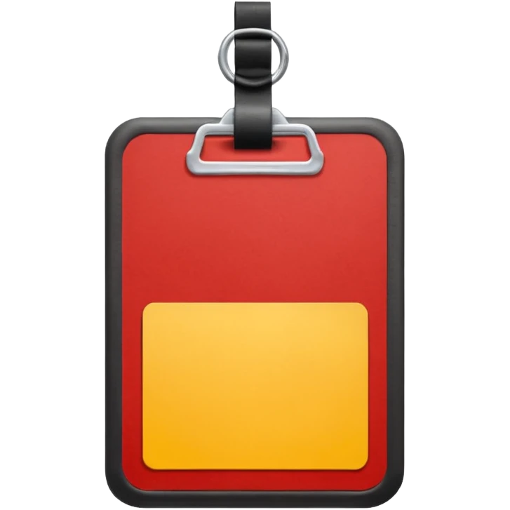 red and yellow refere card emoji