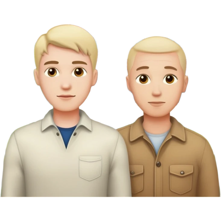 Человек стоит рядом с домом и рядом с ним стоит литвин emoji