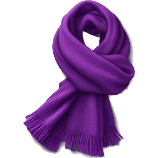 Realistic Two tone purple winter scarf isolated. emoji