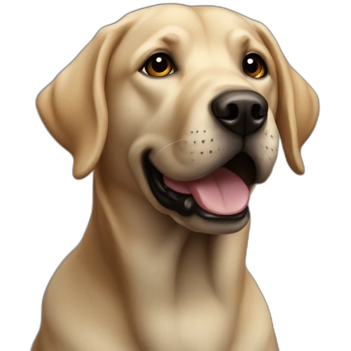 Dog Labrador black emoji