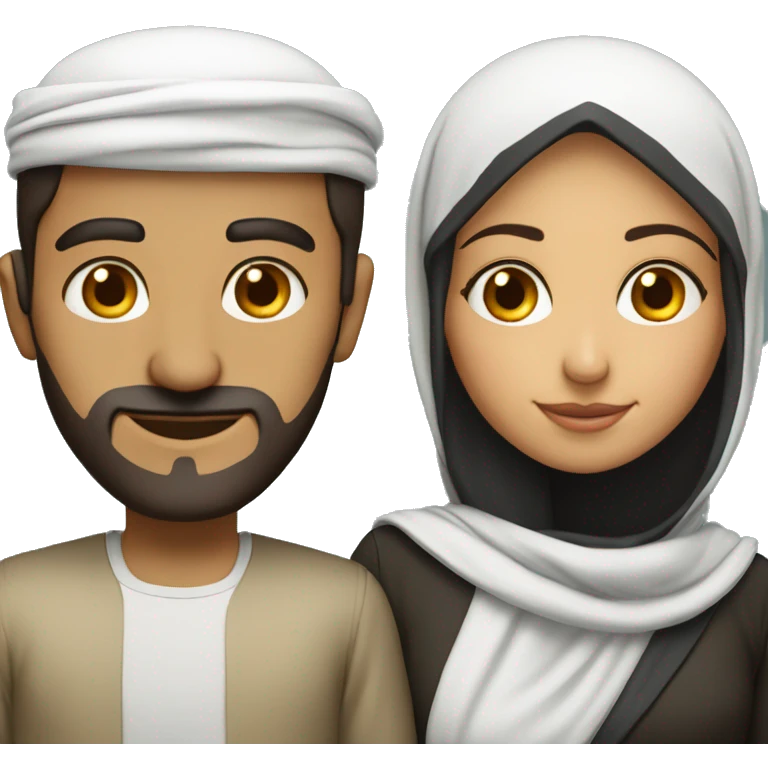 arab couple girl shorter than man emoji