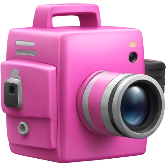 Pink video camera emoji