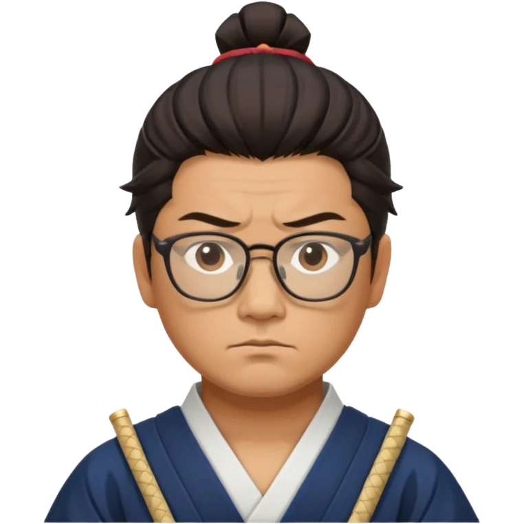 gözlüklü samuray emoji