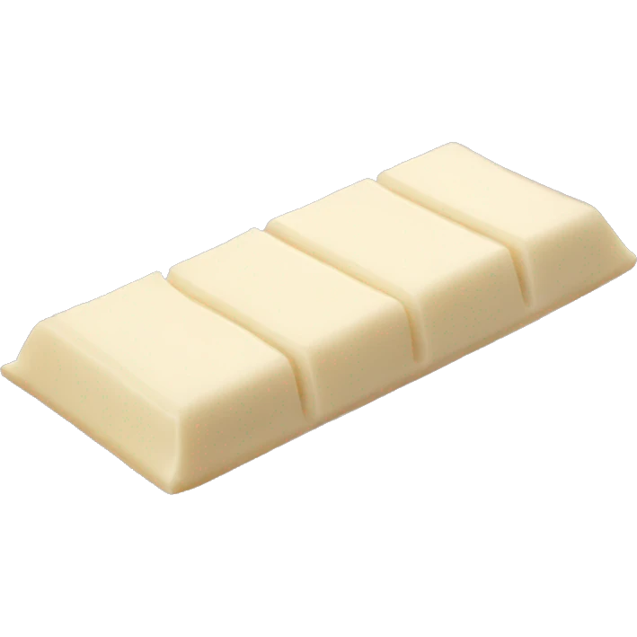 White chocolate bar emoji