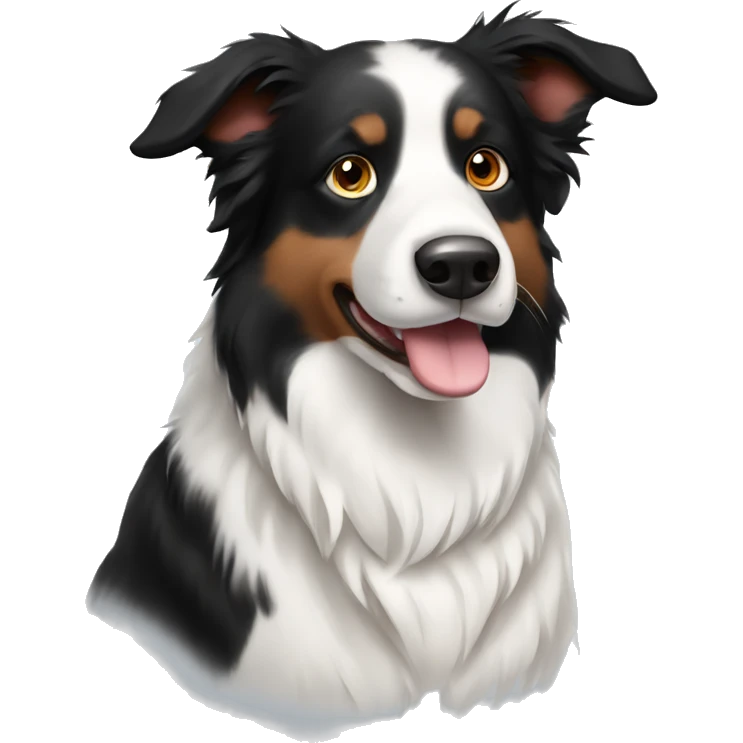   White and black border collie with brown eyes? emoji