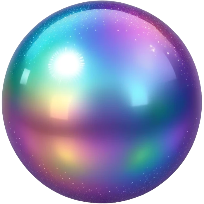 Iridescent big giant glistening glossy sparkly shiny glittery thing emoji