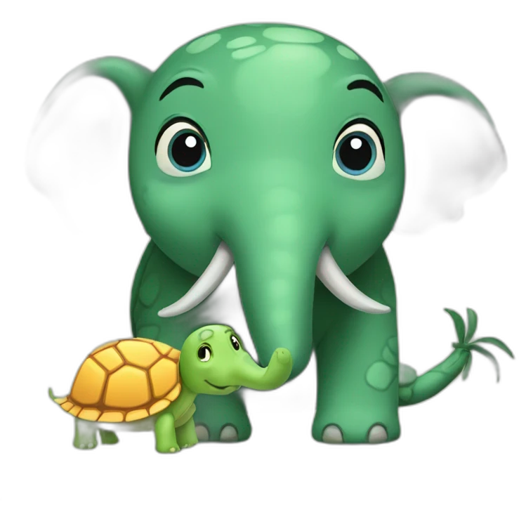 Turtle plus elephant emoji