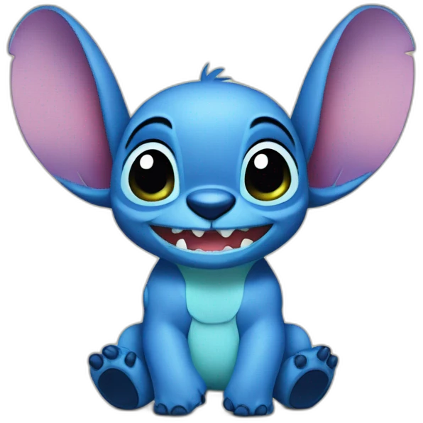 Stitch avec un cœre emoji