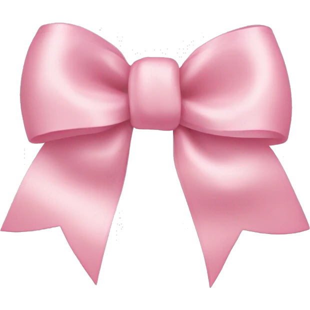 light pink ribbon bow emoji