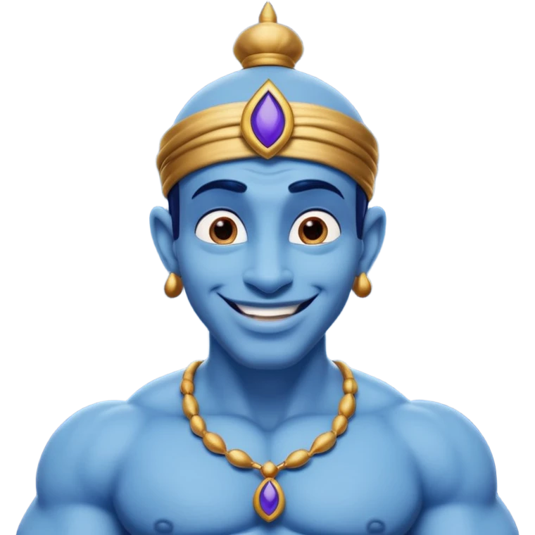 The genie from the cartoon Aladdin emoji