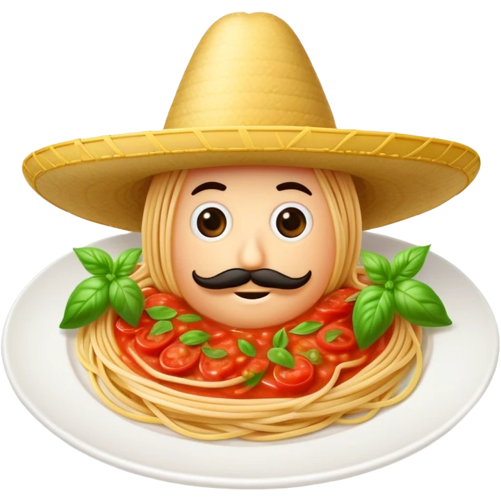 Spaghetti with a sombrero  emoji