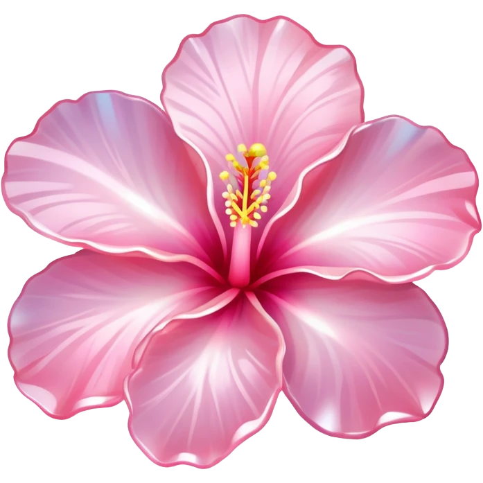 Pink Opal crystal hibiscus flower emoji