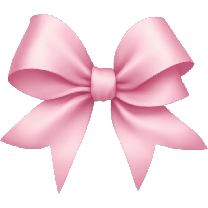 light pink ribbon bow emoji