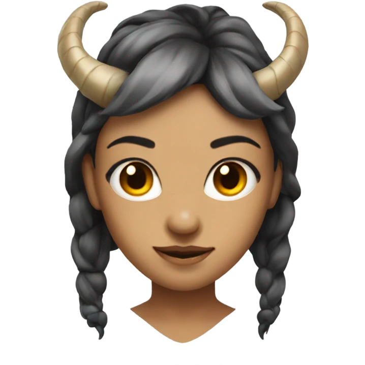 gilr with tail and horns on head with dragon eyes emoji