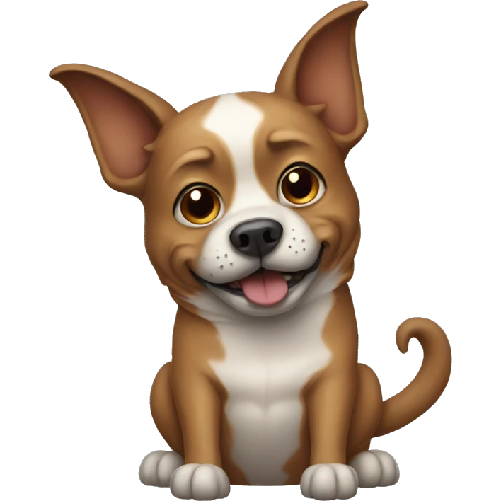 Dog with a bat emoji