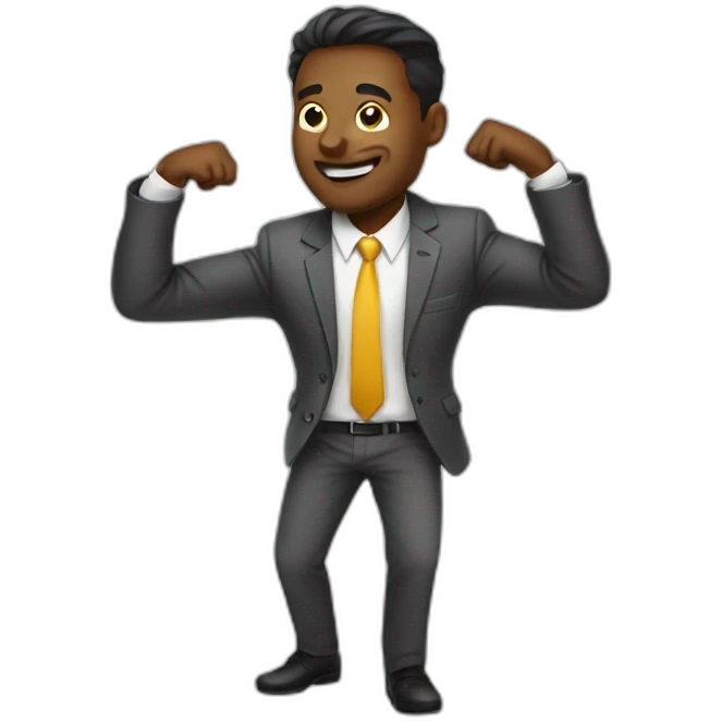 finance bro aggressively dabbing emoji