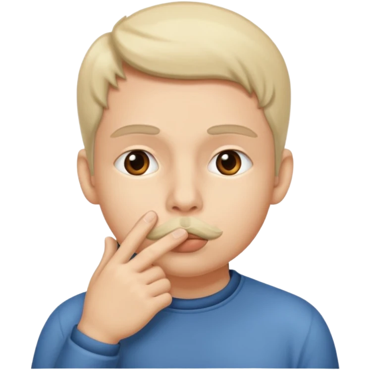 Silent face, shushing emoji