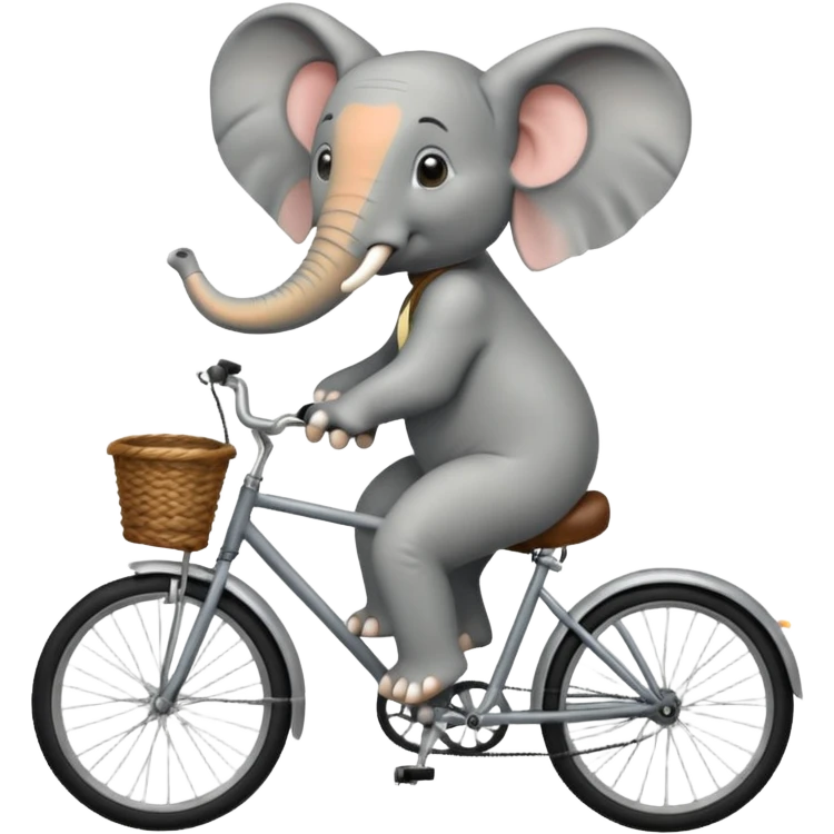 An elephant on a bike emoji