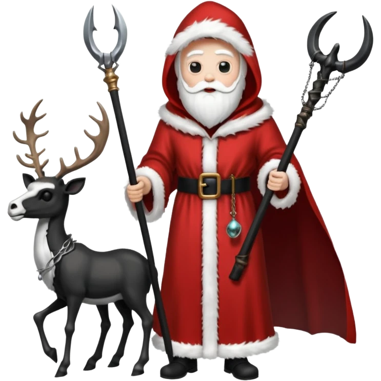 the Grim reaper dressed as Santa.... What gifts would be in his Sleigh.... What would his Sleigh likely look like.... Would the reindeer be skeletons, or ordinary reindeer? emoji