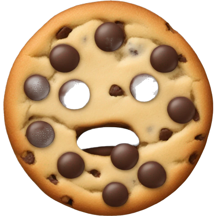 Blue chocolate chip cookie emoji