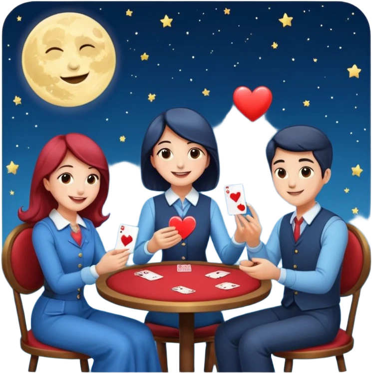 Shoot the moon in Hearts card game emoji