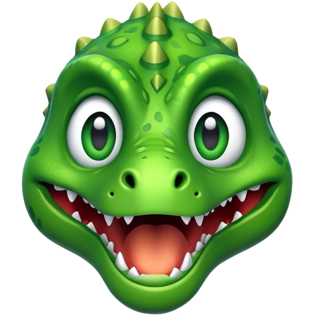 shocked dinosaur face emoji