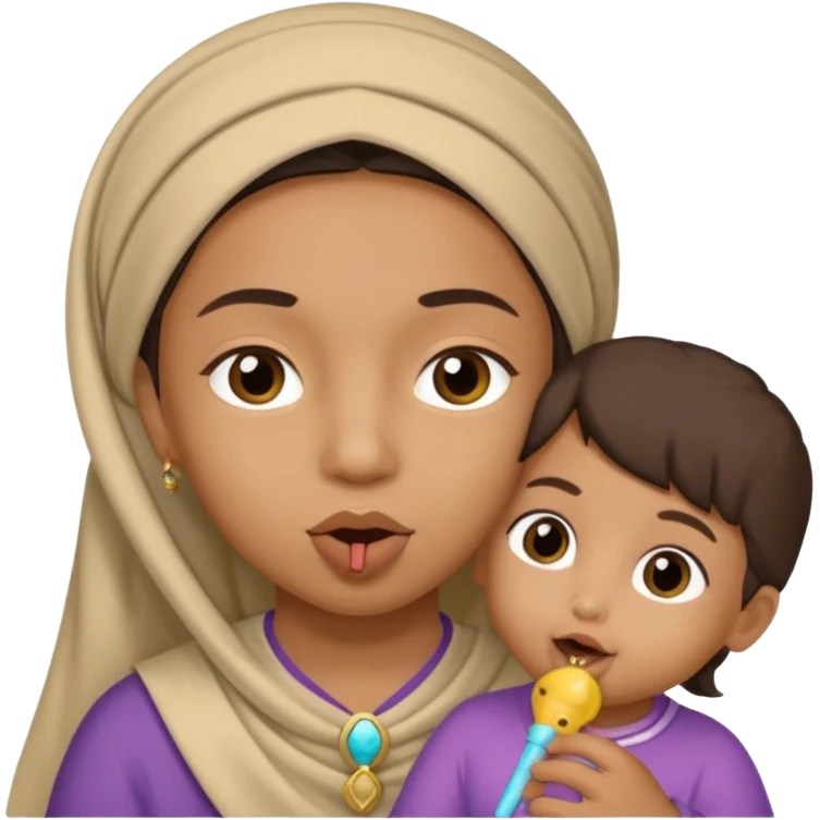 Muhhamad and Aisha Muhhamad old man little girl with binkie in mouth emoji