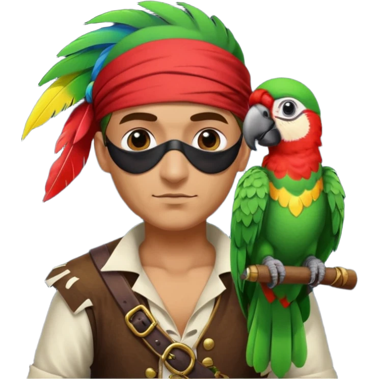 pirate and parrot emoji