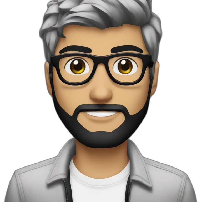zayn malik with black beard and glasses emoji