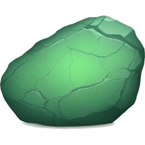 rock with green cracks emoji