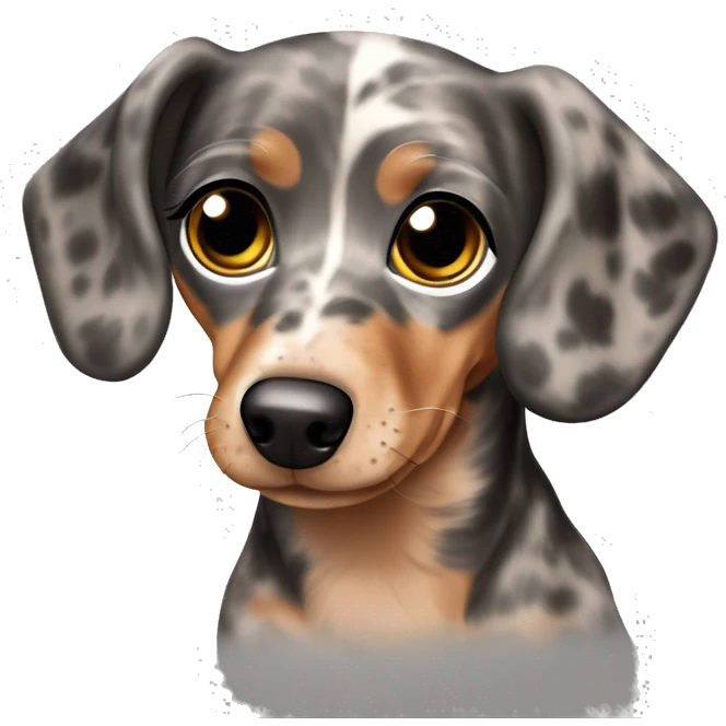 Tan merle mini dachshund emoji