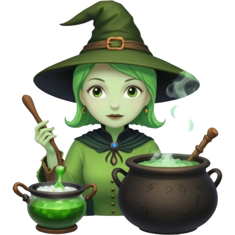 green witch cooking potion emoji