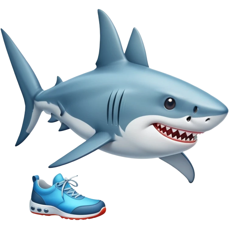 shark and shoes  emoji