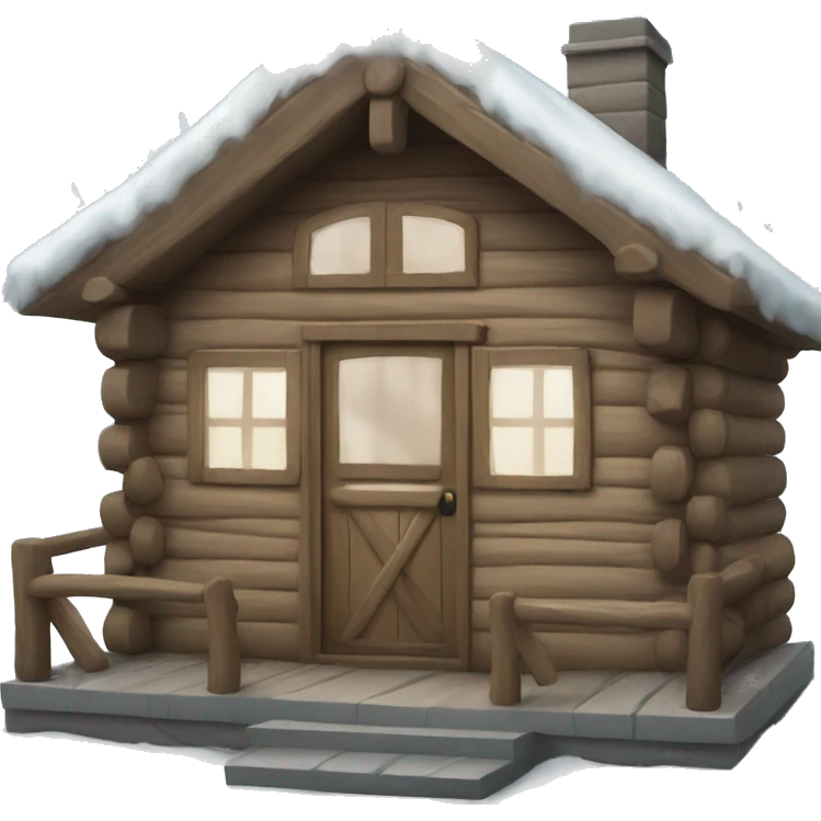 Winter cabin emoji