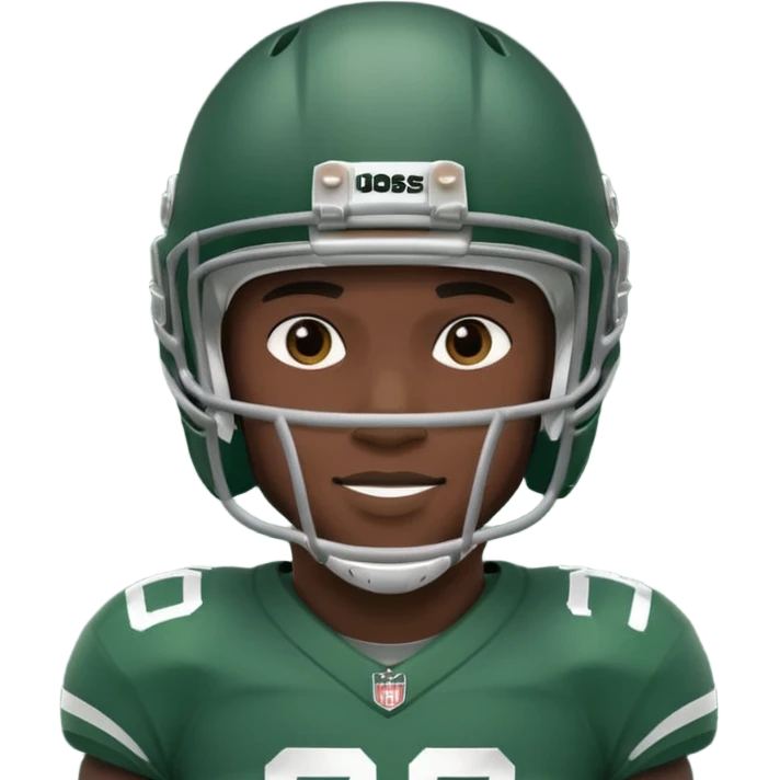 College football player helmet in dark green color ( black player ) emoji