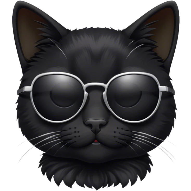 Black Cat wearing sunglasses emoji