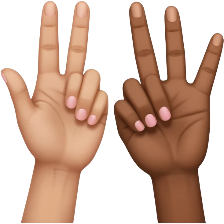 Yvl handsign two hands interlocking doing the same sign at the pinkey finger emoji