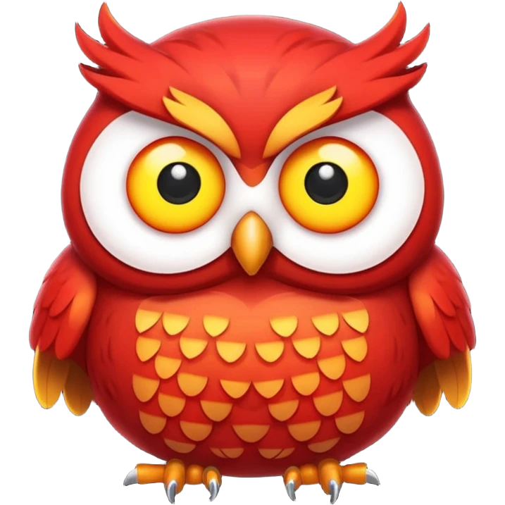 red fat owl emoji