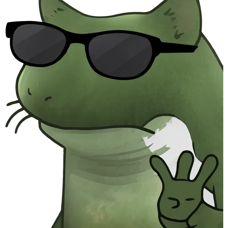 Cat with sunglasses emoji