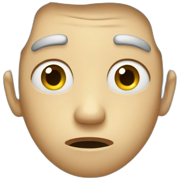 worried face emoji