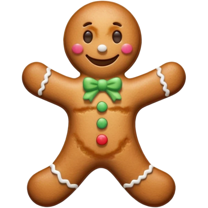 Omino di pan di zenzero con glassa bianca emoji