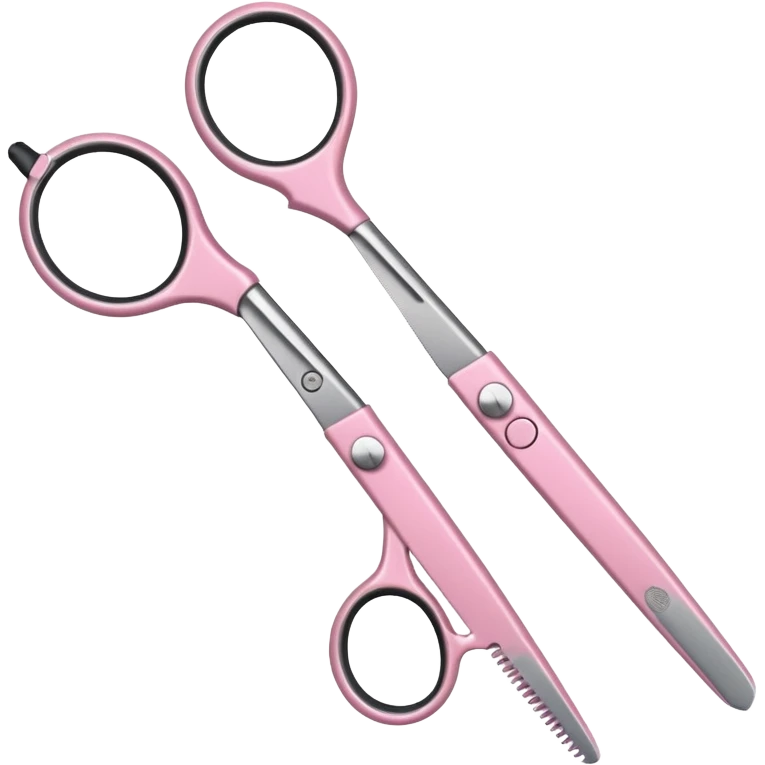 hairdressing scissors with pastel pink handles emoji